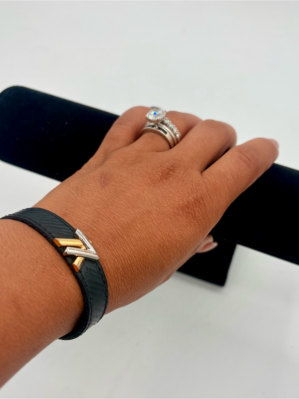Louis Vuitton Black Epi Leather Belt with Gold LV Clasp
